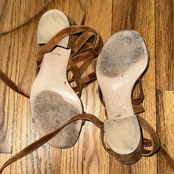 Gianvito Rossi Janis 60 lcae-up sandals with block heel - brown - Picture 7 of 7